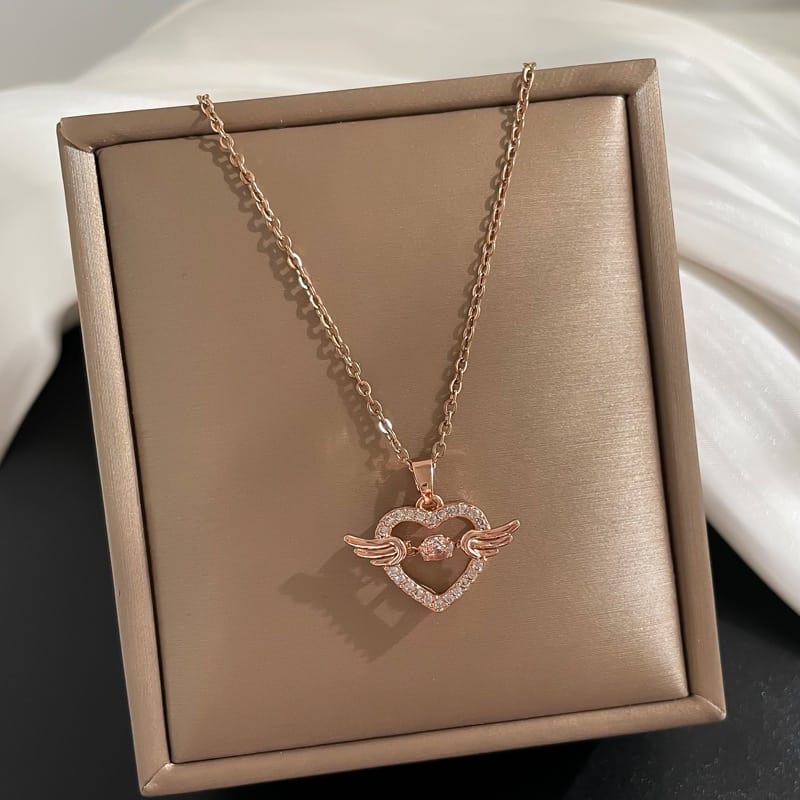 [ Bayar Ditempat ] Kalung Titanium Original Rantai Rose Gold 45 Cm / Accesories Wanita Kalung Lapis Emas 18K Rose Gold / Kalung Titanium Import