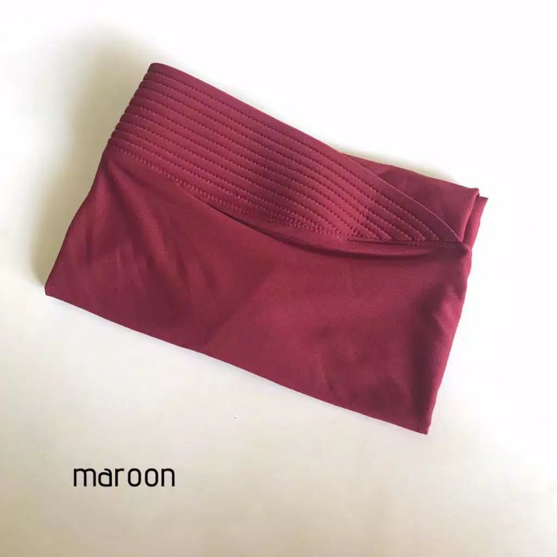 Jilbab Jersey Bergo Tasya Jumbo size 80 x 110 cm / khimar XL / Jilbab Jersey Instan Jumbo-Maroon