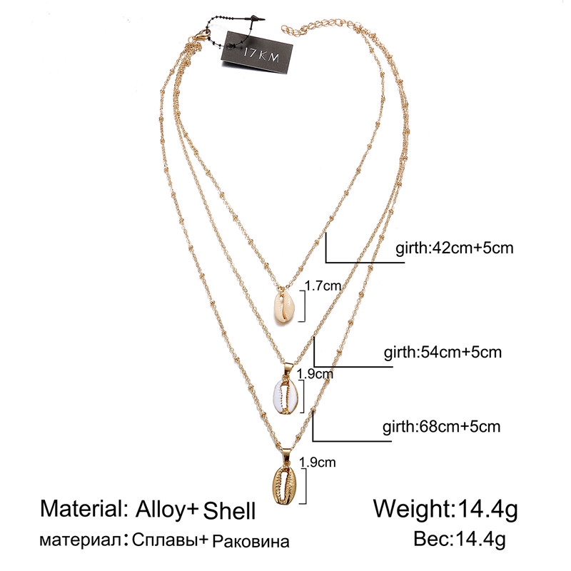 YEEZII Fashion Retro Multilayer Kalung Emas Korea Bohemian Kepribadian Rantai Liontin Kalung Wanita Perhiasan Aksesoris Hadiah