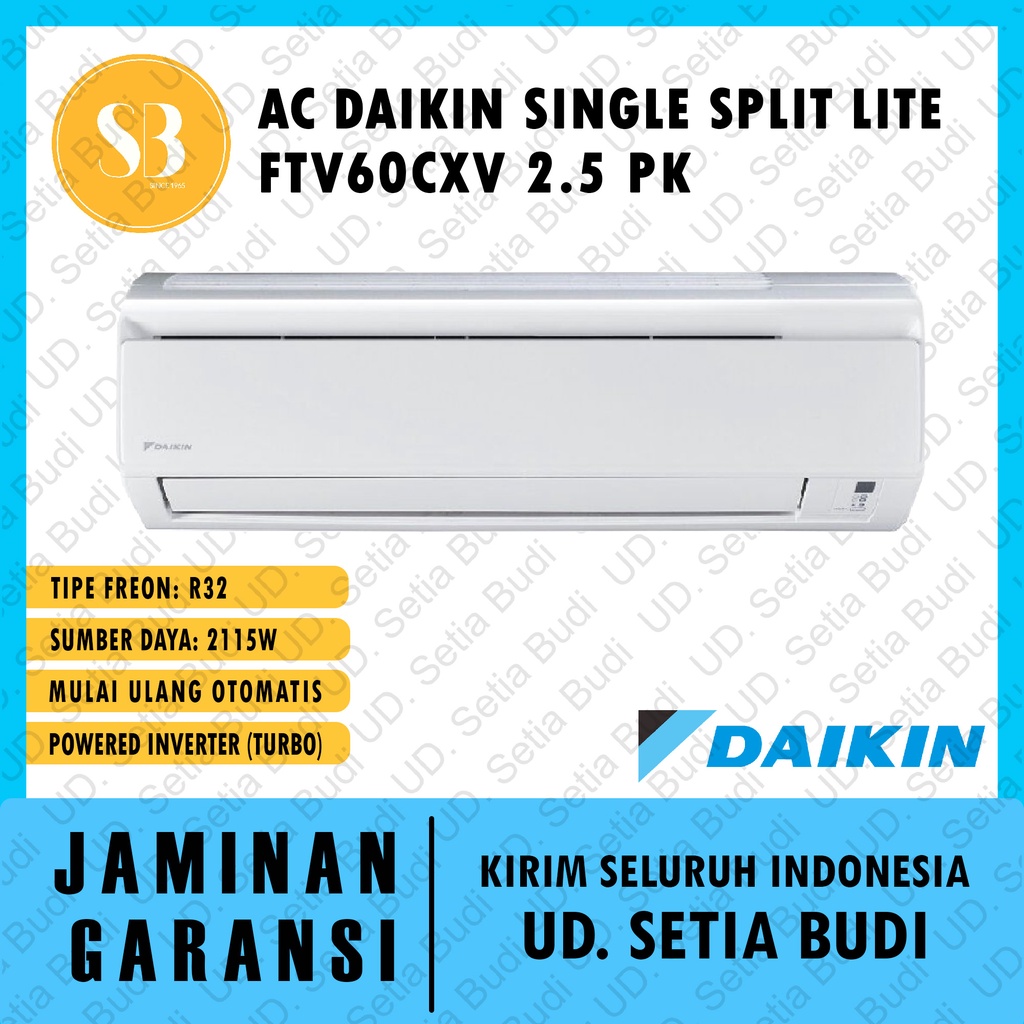 AC Daikin Single Split LITE FTV60CXV 2,5 PK 2.5