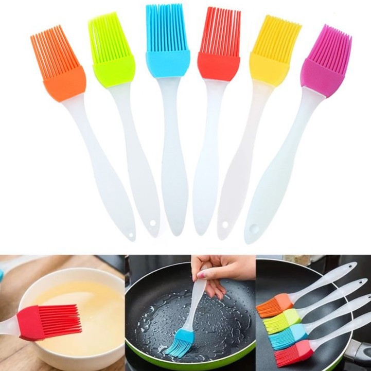 BAJ Kuas Dapur Silikon Kuas Kue Kuas Masak Silicone Brush Roti BBQ Cake Minyak Mentega Anti Rontok Panas PR017