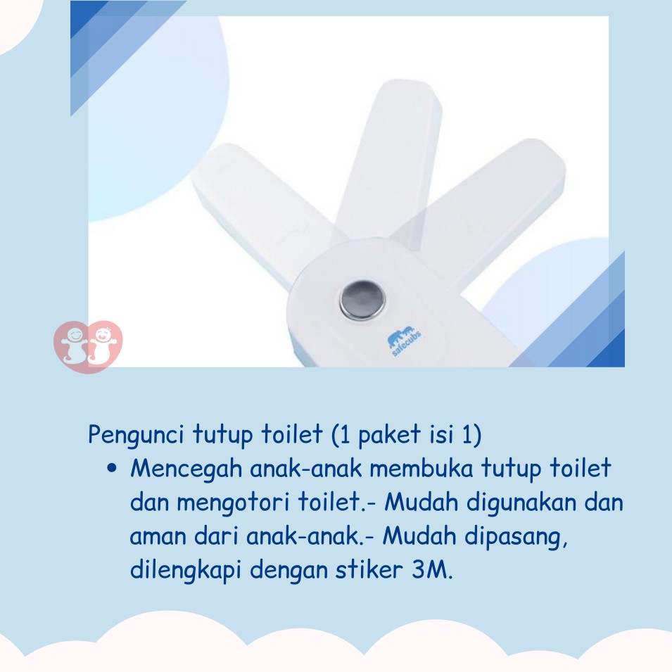 Safecubs Safety toilet lock isi 1 / Pengunci tutup toilet