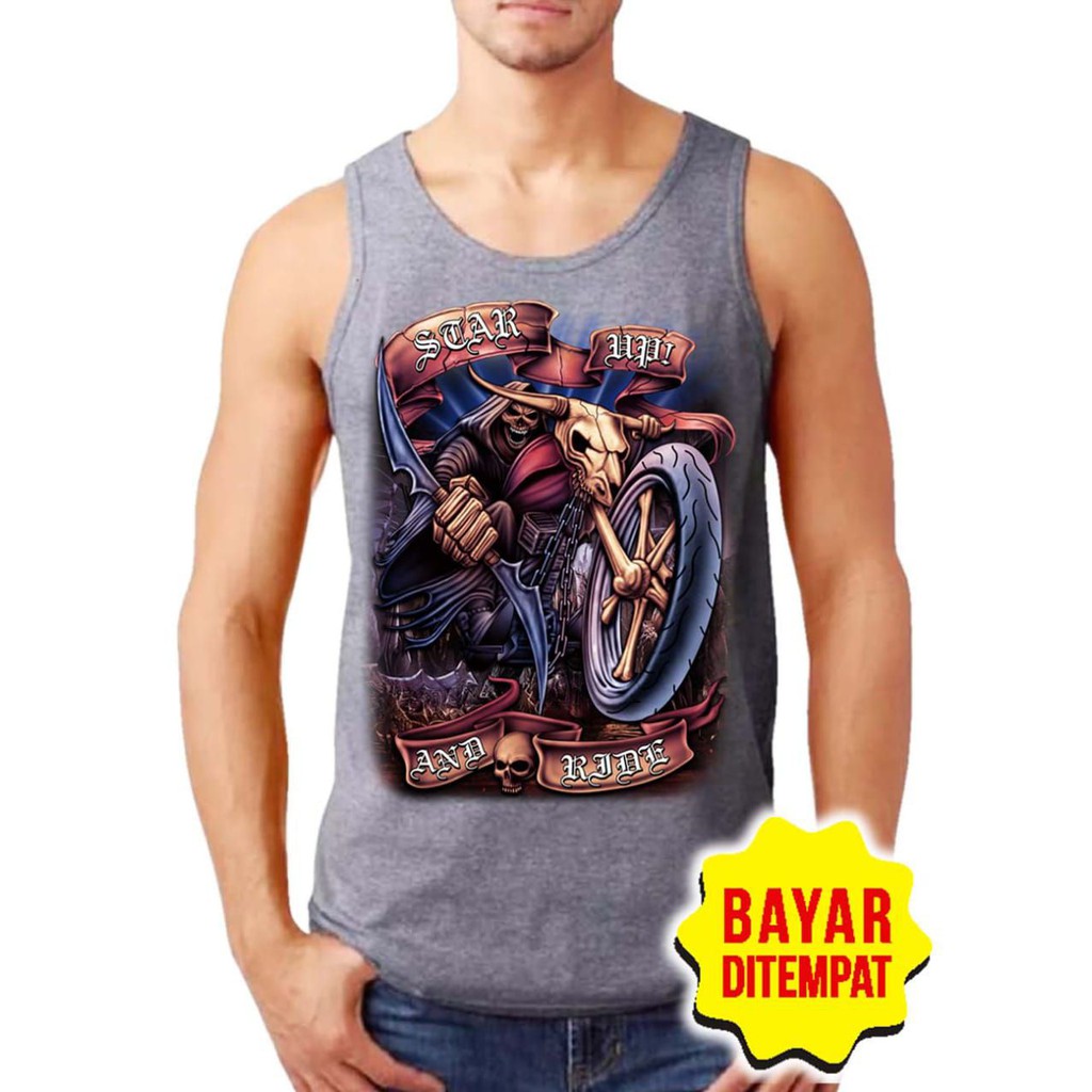 SINGLET LEKBONG PRIA (SCAR AND RIDE) / SINGLET LEKBONG GYM /LEKBONG / SINGLET/KAOS DALAM PRIA/KUTANG