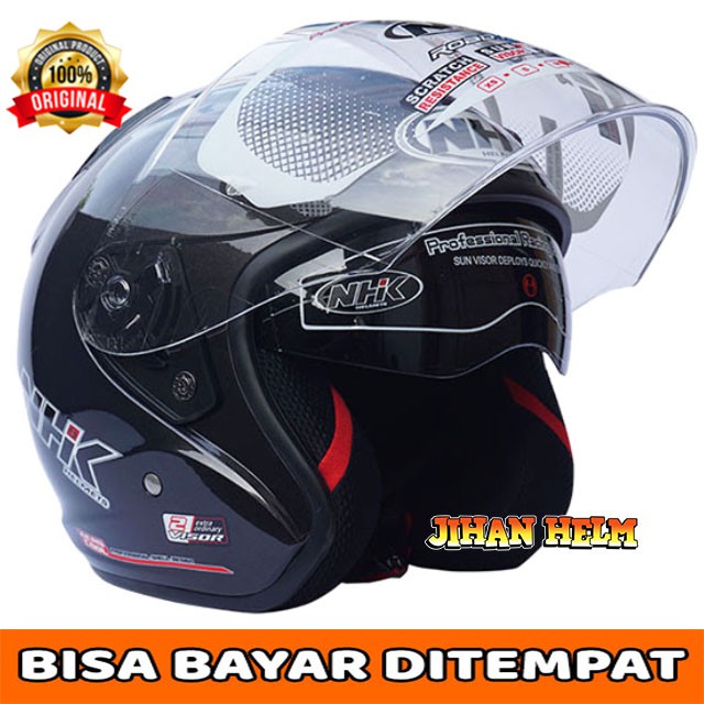HELM / NHK HALF FACE  / HELM NHK / HELM NHK R1 GUN METAL TERMURAH ORIGINAL