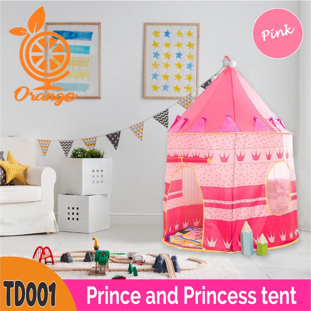 Tenda + Alas Anak Lucu Portable Modern Tenda Main Segitiga Castle Outdoor WD