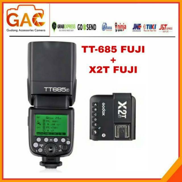 Paket hemat GAC flash GODOX TT-685F TT685F TT-685 Fuji  + triger GODOX X2T F