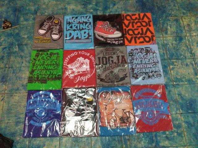 (BISA COD) Kaos Lengan Pendek Khas Jogja Ukuran All Size - Souvenir Murah