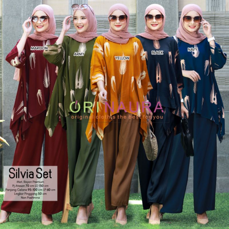 SILVIA SET BAJU SETELAN PANT BY ORI NAURA