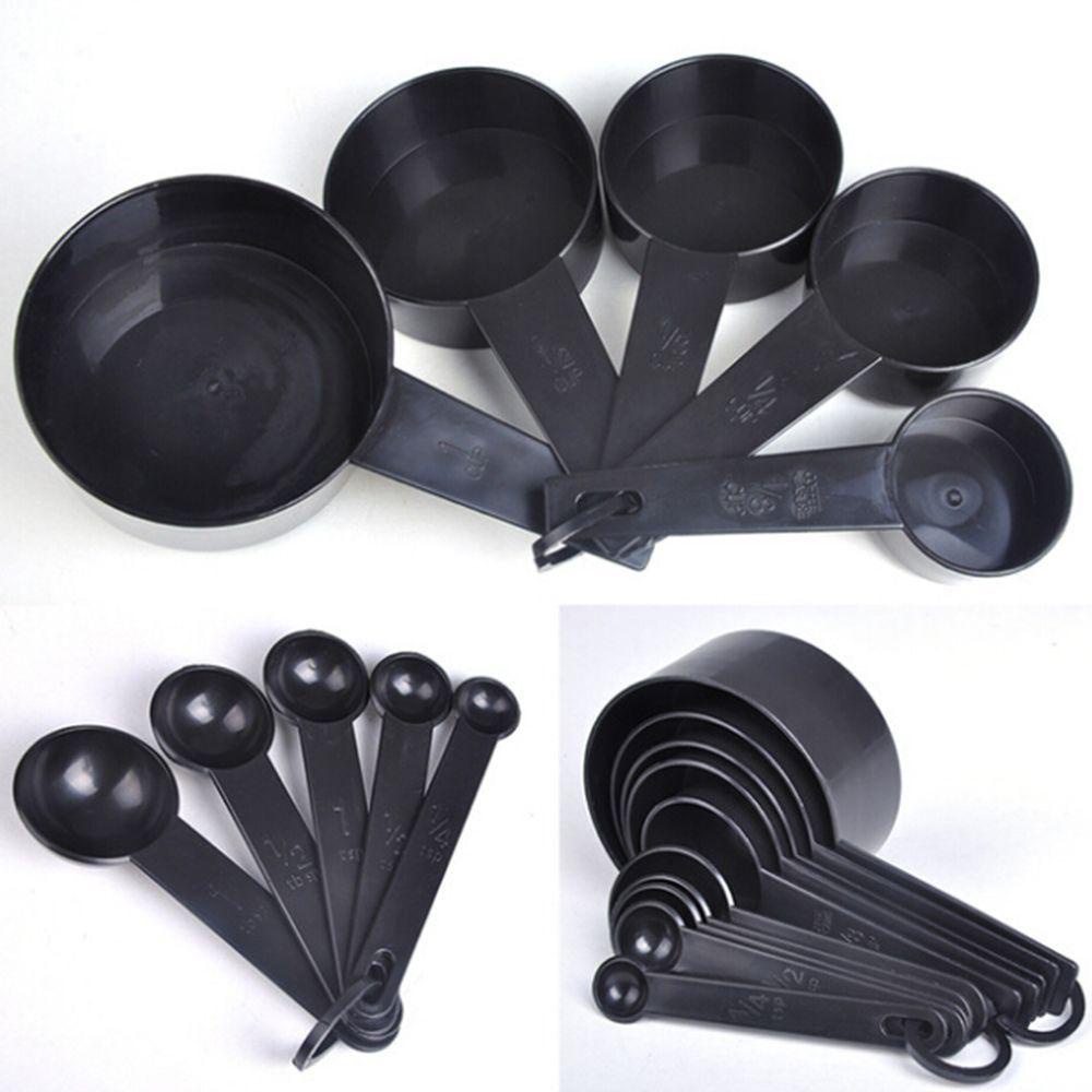 [Elegan] Sendok Takar Hot Sale Plastik Hitam Untuk Baking Kopi Measuring Set Tools