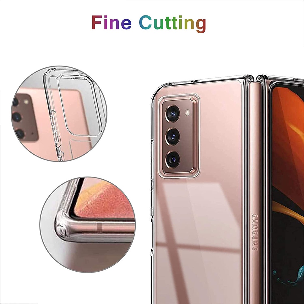 For 2 In 1 Soft Case Silikon Transparan Shockproof Cover Samsung Galaxy Z Fold2 5g