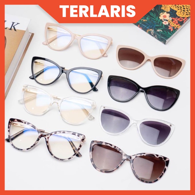 [BISA COD] Kacamata Wanita 95658 l Ganti Lensa Minus l Anti Radiasi...