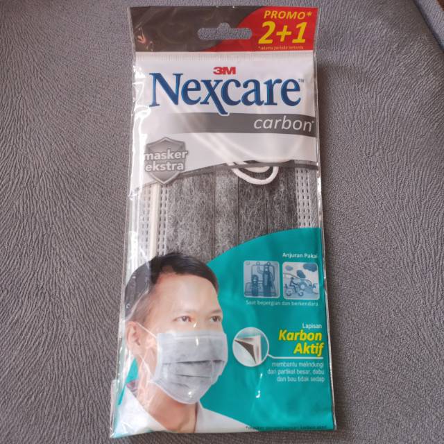 (CUCI GUDANG)  masker 4lapis 3M nexcare 1 pack isi 3s