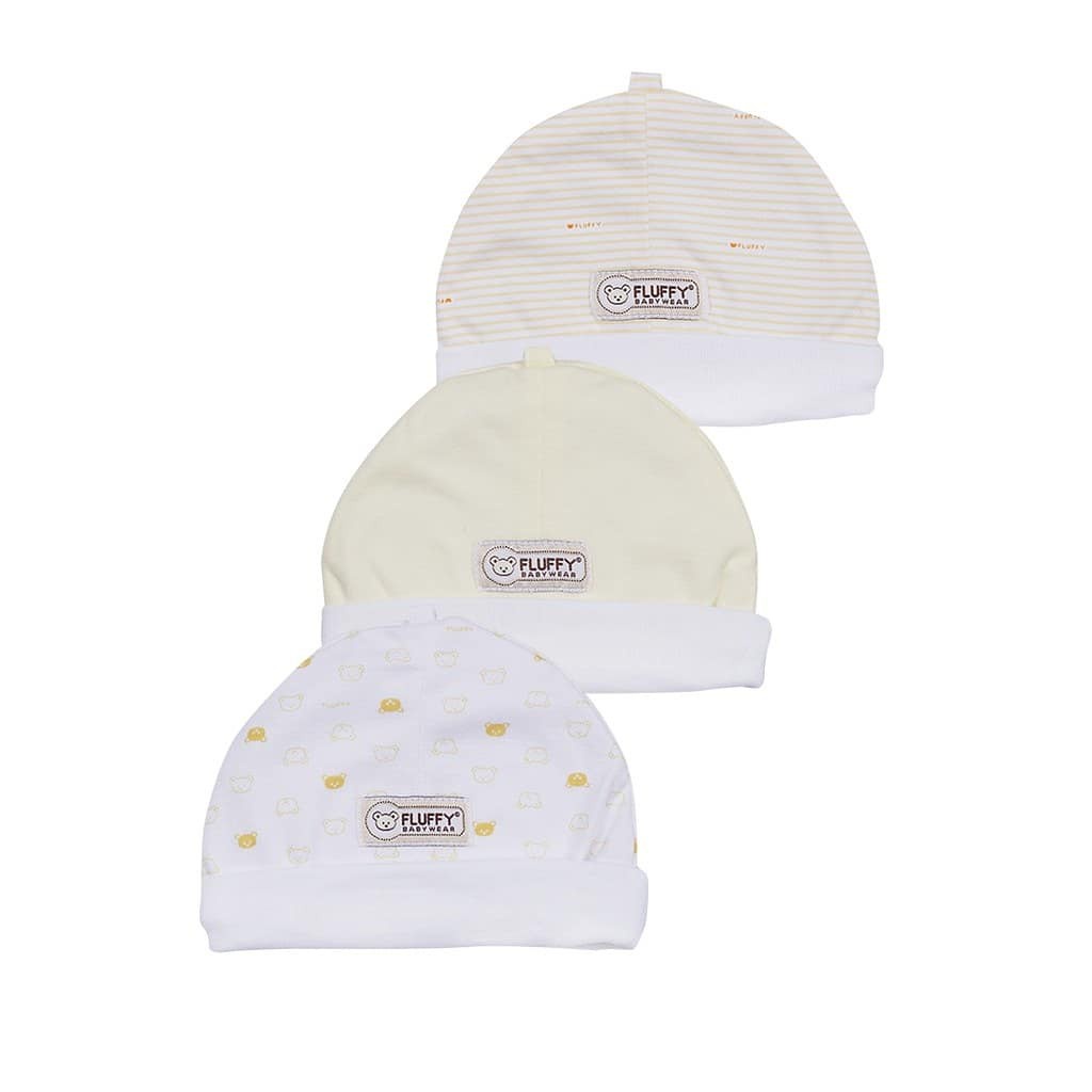 Fluffy Topi Emen Bayi Newborn FY-MSTPE/3 isi 3 Mix