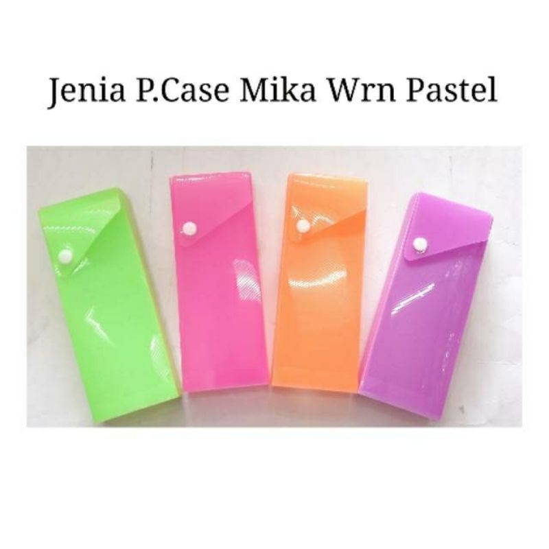 

Kotak Pensil Plastik Kancing/Resleting Jenia