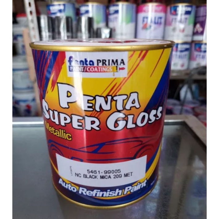 CAT PENTA SUPER GLOSS  NC METALLIC  METALIK BLACK  MICA / HITAM METALLIC - 1 KG