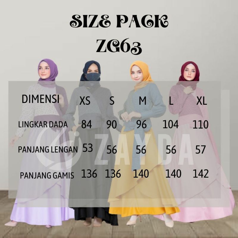 (COD) Gamis Zayda Terbaru/Gamis Pesta/Gamis Muslimah/Gamis Zayda 63