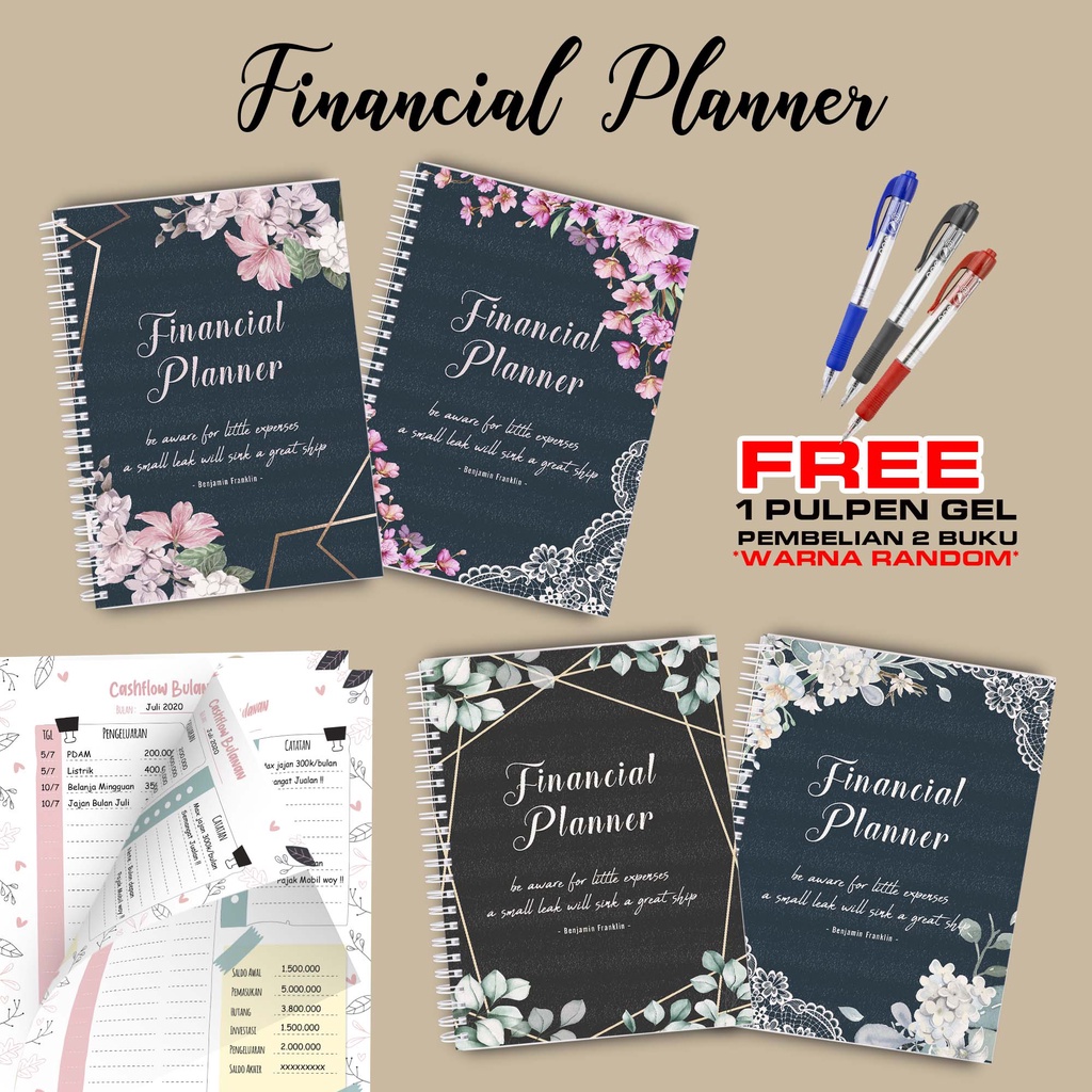 

Laris Uang Planner / Financial Planner Beli 2 Buku Gratis Pen Gel Kode FP11