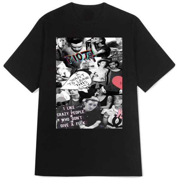 Kaos The 1975 Band Collage Tshirt Unisex Casual Tees New Cotton Ready Stock [Bisa COD] Siap Kirim