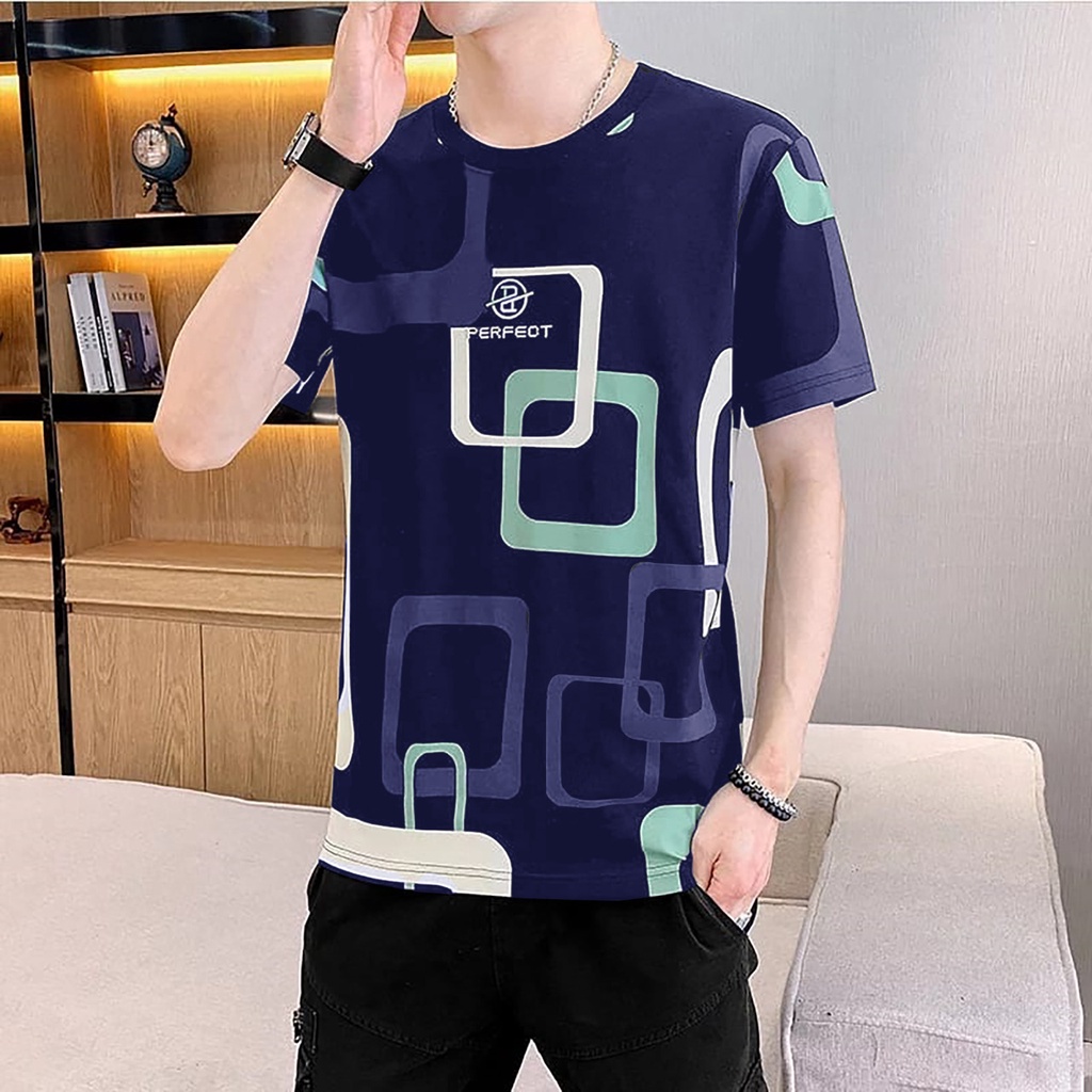 KIYOWO-Baju Kaos Distro Perfect Lengan Pendek Pria