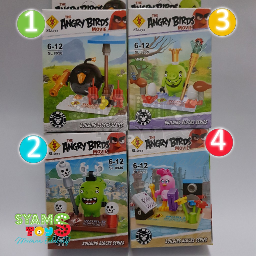 SL Toys The Angry Birds SL8930 Mainan Edukatif Edukasi Brick Block Blok Brik