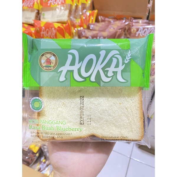 Roti panggang aoka 7 varian rasa-Blueberry
