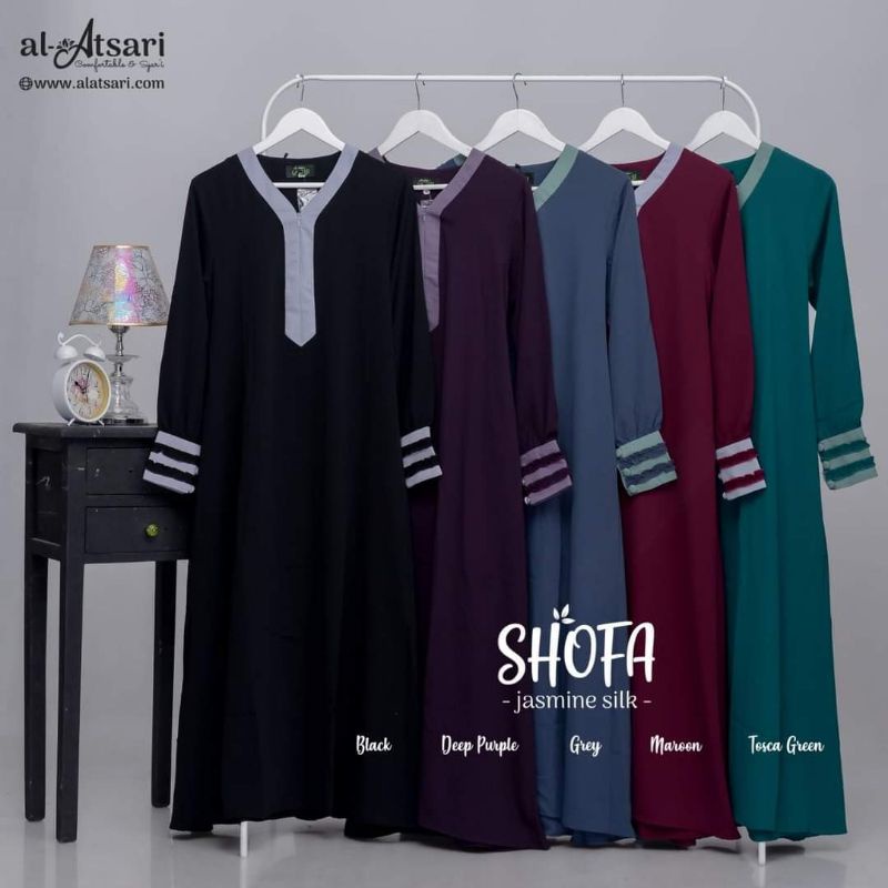 Gamis Set Shofa Al Atsari - Set Gamis Shofa Al Atsari - Shofa Al Atsari - Gamis Kombinasi - Gamis Al