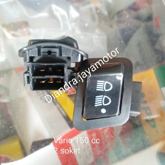 Tombol lampu 3 digit (2 soket) for Honda vari 150 CC (lampu bisa dimatikan)