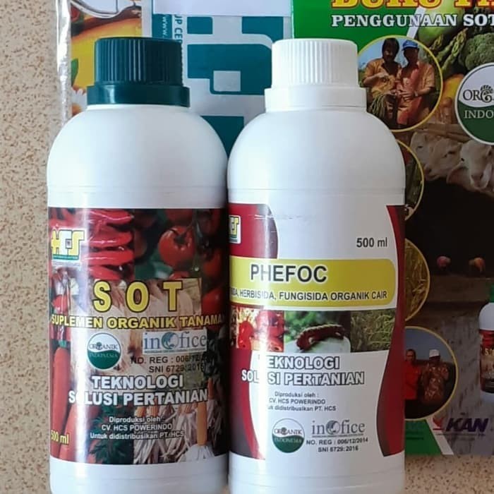 PAKET HEMAT 1 SOT DAN 1 PHEFOC HCS - PUPUK DAN ANTI HAMA ORGANIK/nutrisi tanaman dan obat hama