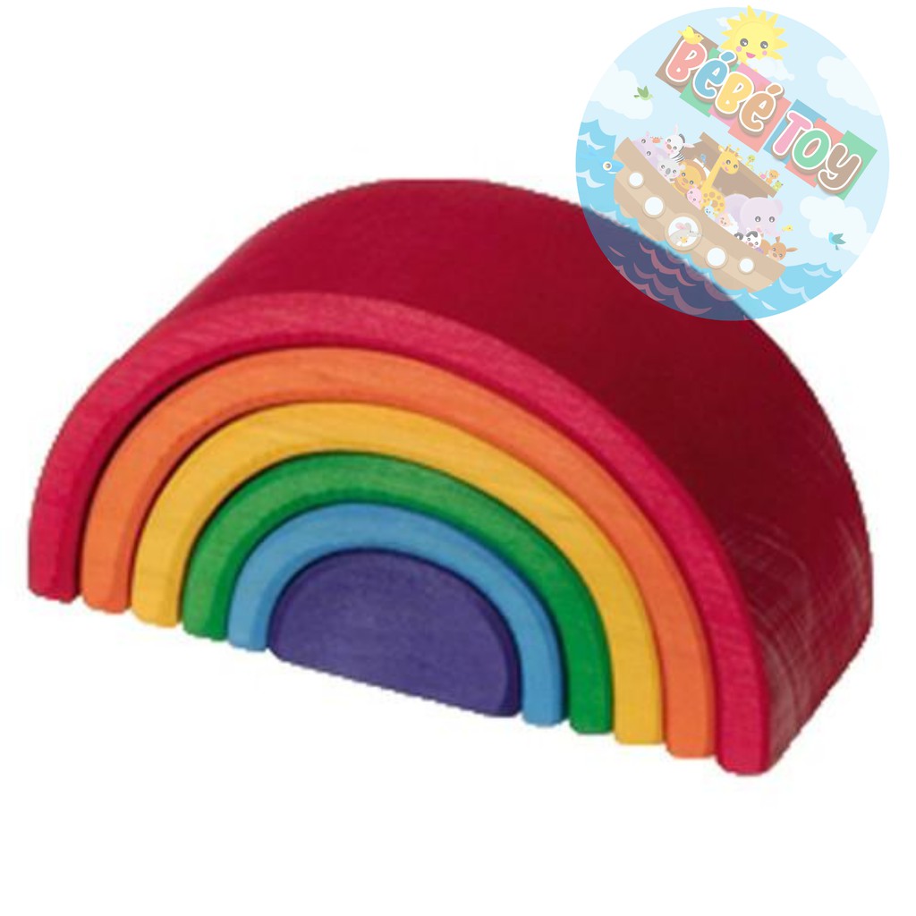 Rainbow Blocks 6pcs Wooden Toys