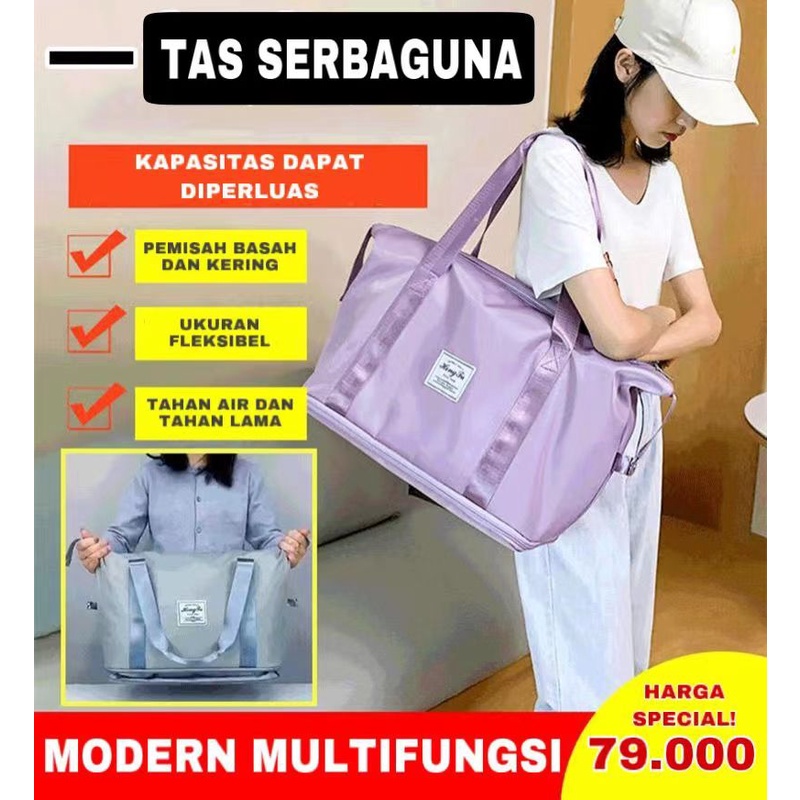 Highland Tas Travel Bag Duffle Tas Travel Portable Gym Bag Tas Fitness Waterproof Tas Jinjing Tas Olahraga Tas Penyimpanan Berkapasitas Besar TTB02