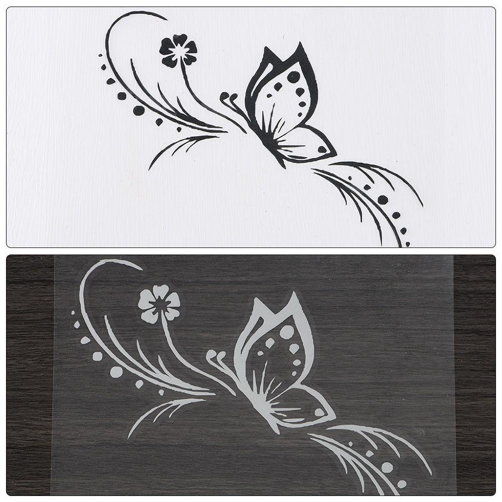 Populer Stiker Mobil Aksesoris Eksterior Anti Air PVC Butterfly Flower