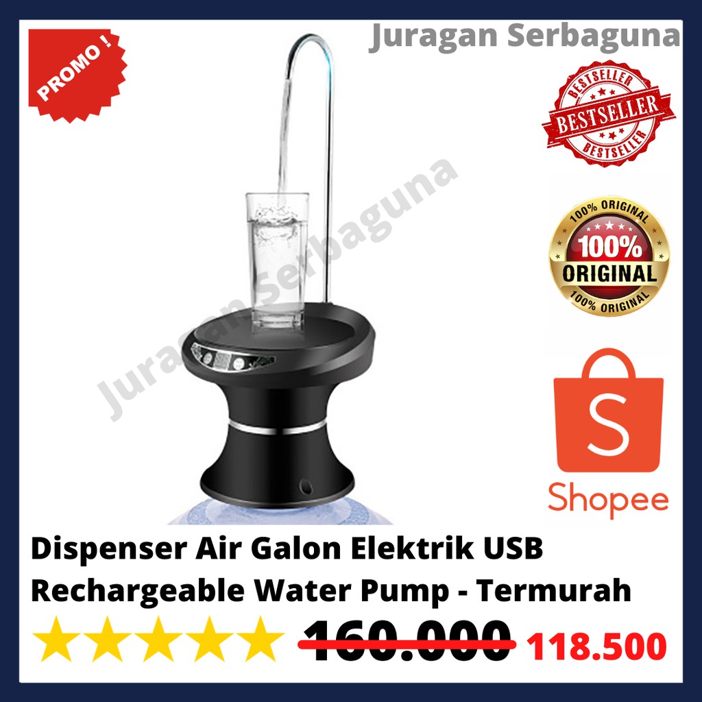 Dispenser Air Galon Elektrik USB Rechargeable Water Pump - Termurah