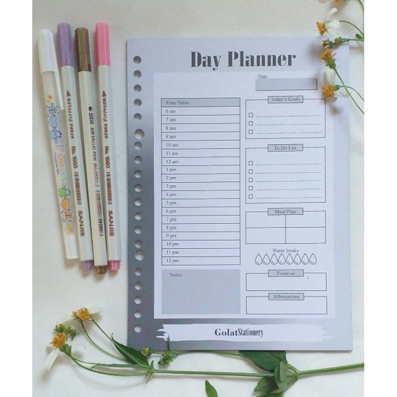 

Loose Leaf A5 - Day Planner 100 Gsm