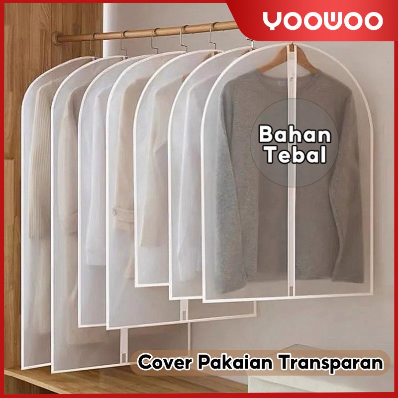 jas baju gaun anti air Pelindung pakaian jas gaun baju Cover gantungan baju jas gaun anti debu