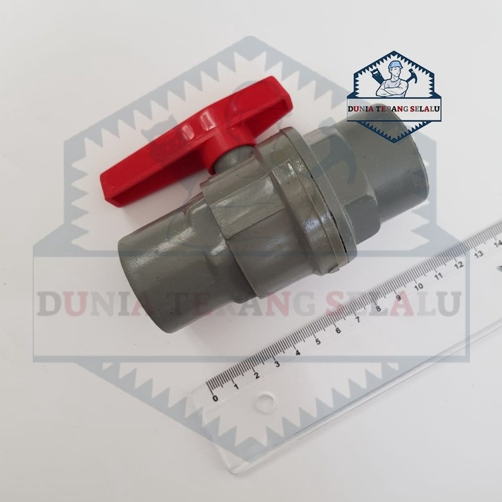 Ball Valve Pvc MDN 1&quot; gagang panjang polos - Bal Valf Plastik 1 in - Stop Kran Bola MDN 5003 1 inci - Pvc Ball Valve MDN