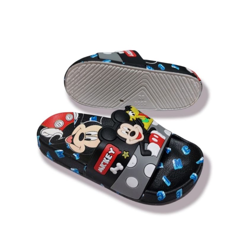 SANDAL SELOP ANAK JELLY KARET KARAKTER MICKY IMPORT