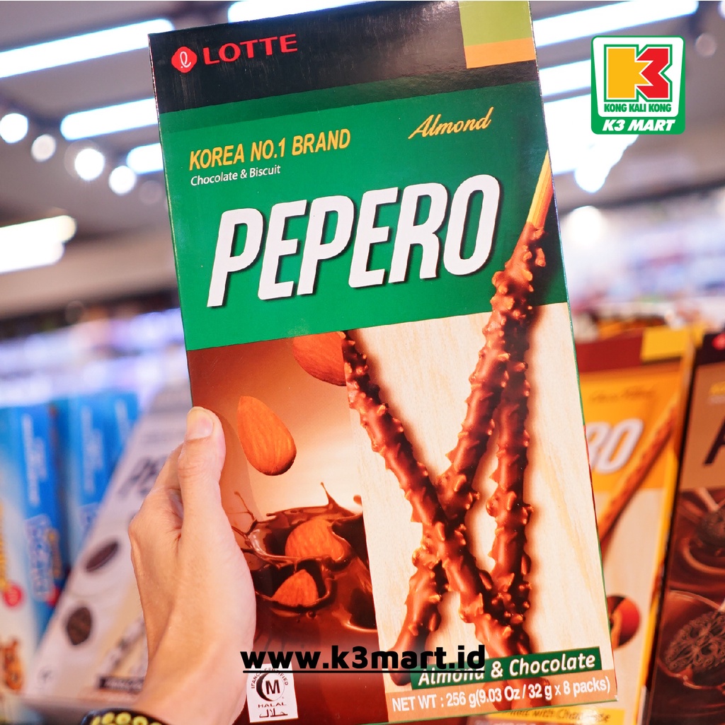 

Lotte Pepero Almond & Chocolate Big Pack 8s 256gr