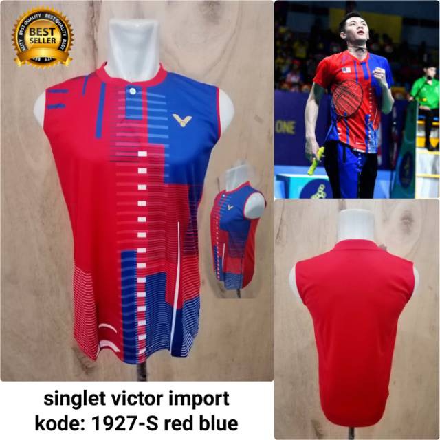Singlet badminton Victor 1927-S kaos singlet badminton murah kaos singlet victor gradeori import