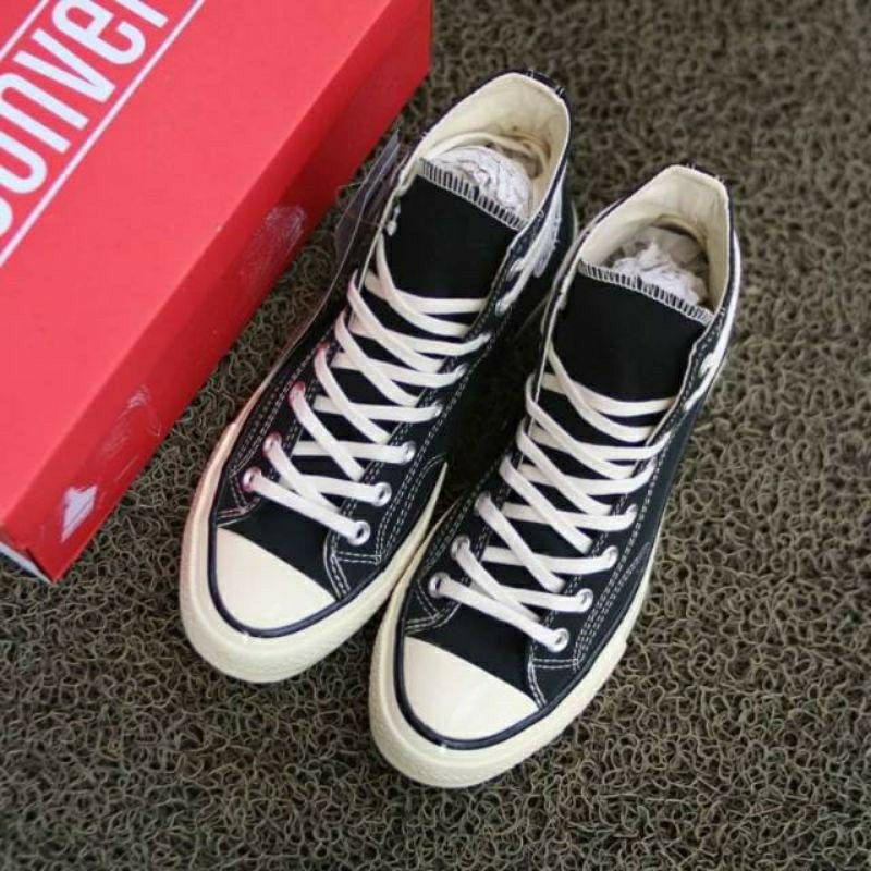 COD Sepatu Converse 70s Hight Hitam Putih GLOSSY-2