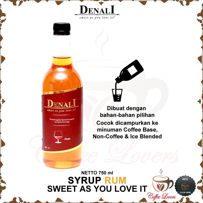 

DENALI SYRUP SIRUP DENALI UK RASA RUM