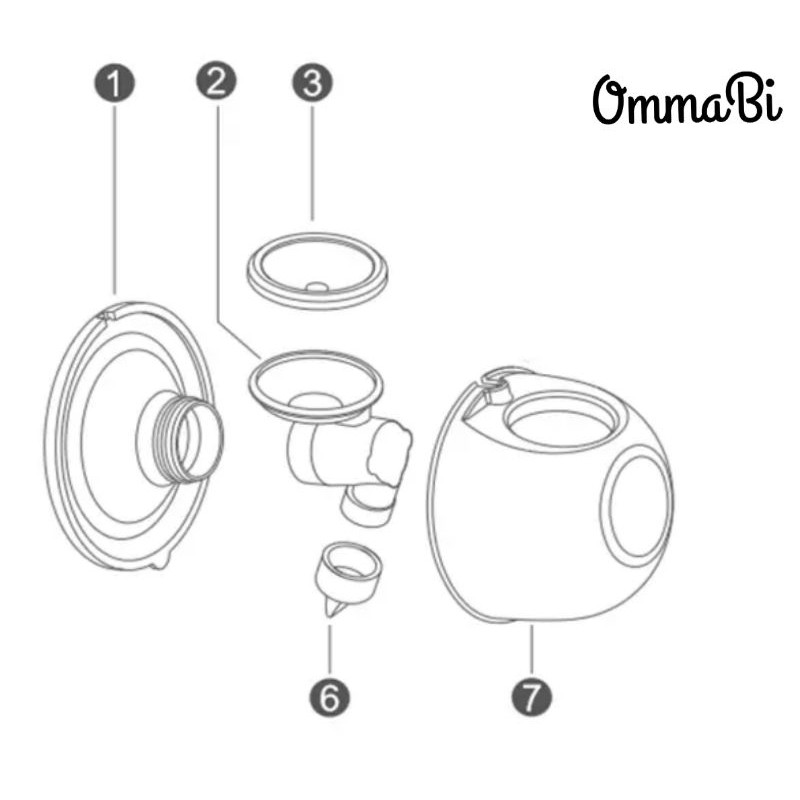 spare part pompa asi ommabi corong silikon diafragma valve linker cup