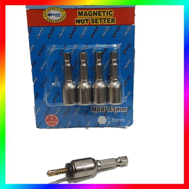 Magnetic nut setter BENZ 8mm x 45 / Mata bor roofing