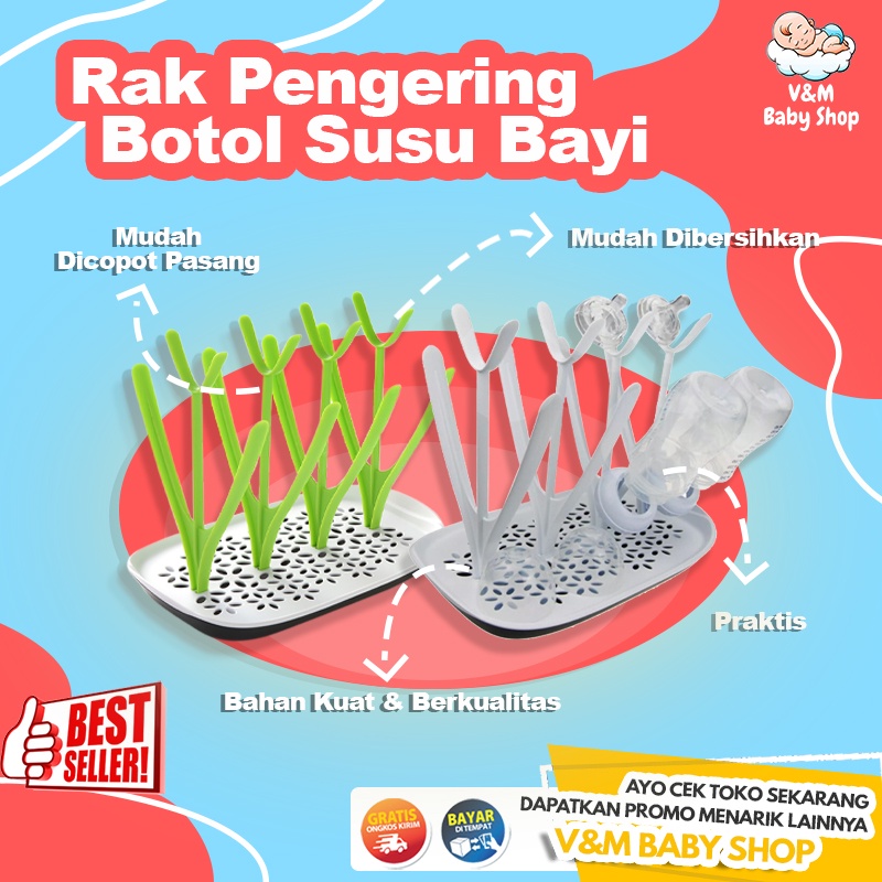 VnM022 | Rak Pengering Botol Susu Bayi Minimalis Multifungsi / GEOMAG Drying Rack Higienis