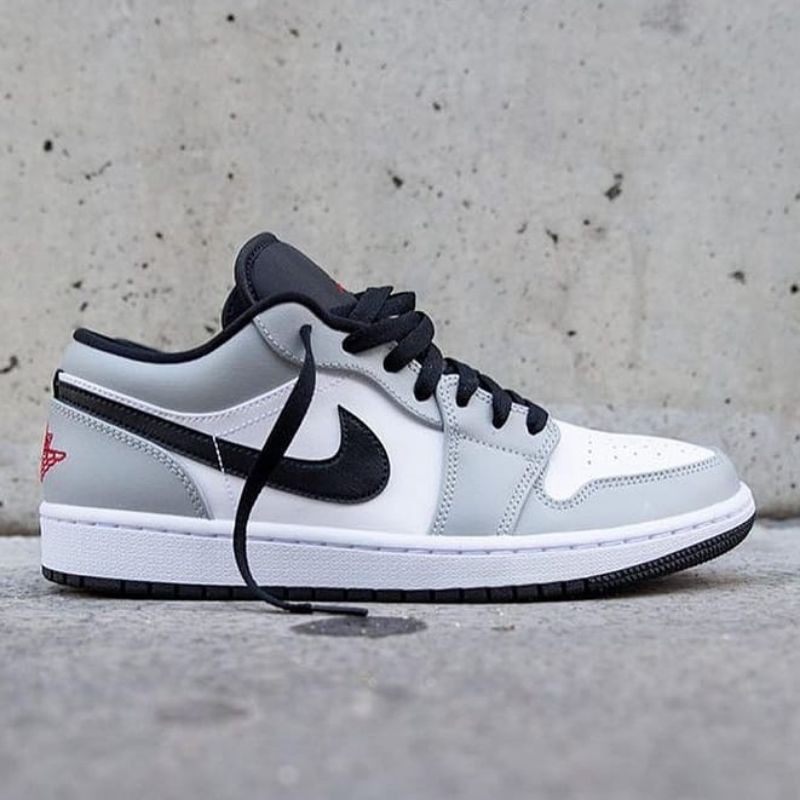 air jordan 1 low smoke grey gym red