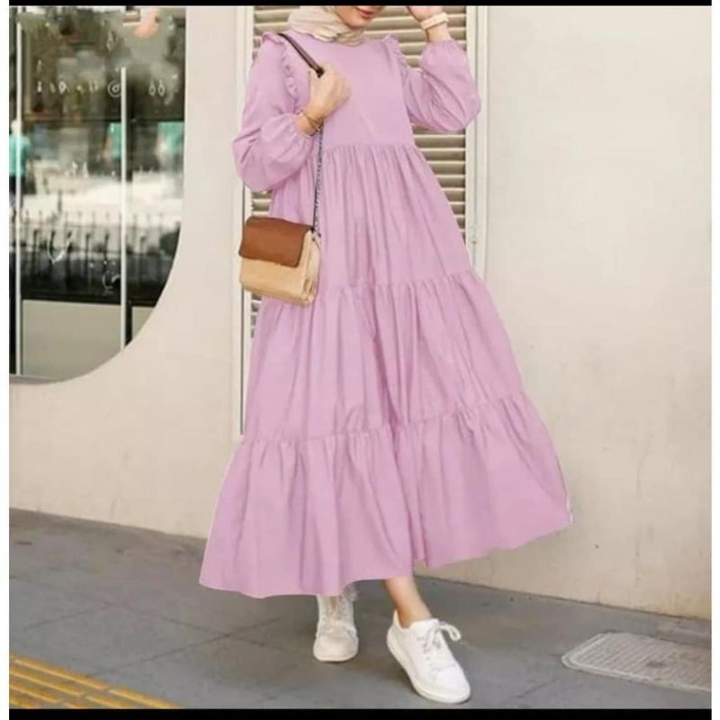 KAERA MIDI DRES POLOS TERBARU DRES JUMBO TERLARIS GAMIS GANTUNG TERMURAH MIDI DRES KONDANGAN BAJU DRES MASA KINI BAJU POLOS TERPAFORIT OOTD TIKTOK GAMIS REMAJA KASUAL PROMO COD