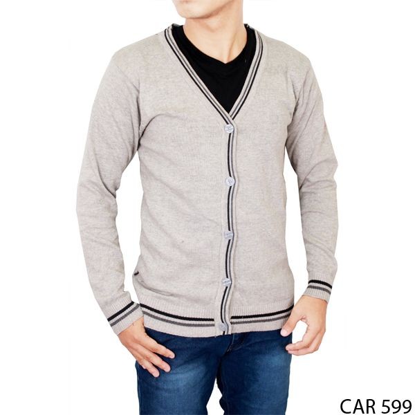 Cardigan Panjang Pria Rajut Abu – CAR 599