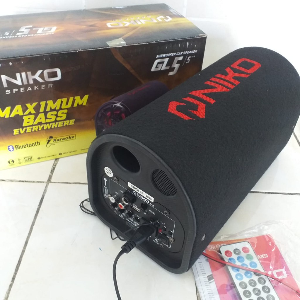 Speaker Aktif NIKO NK-GL5 Bluetooth Radio / Speaker Bluetooth / Salon Aktif / Salon Bluetooth / Subwoofer Speaker Aktif / Subwoofer Mobil / Speaker Komputer / Speaker Bluetooth Bass / Speaker Laptop NIKO GL5 5 inch FREE MIC~FMS