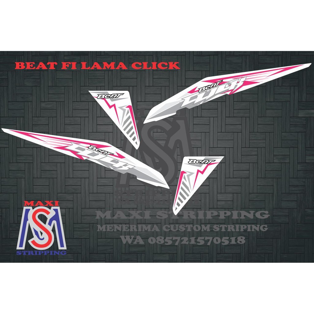 Stiker striping variasi Beat fi lama CLICK