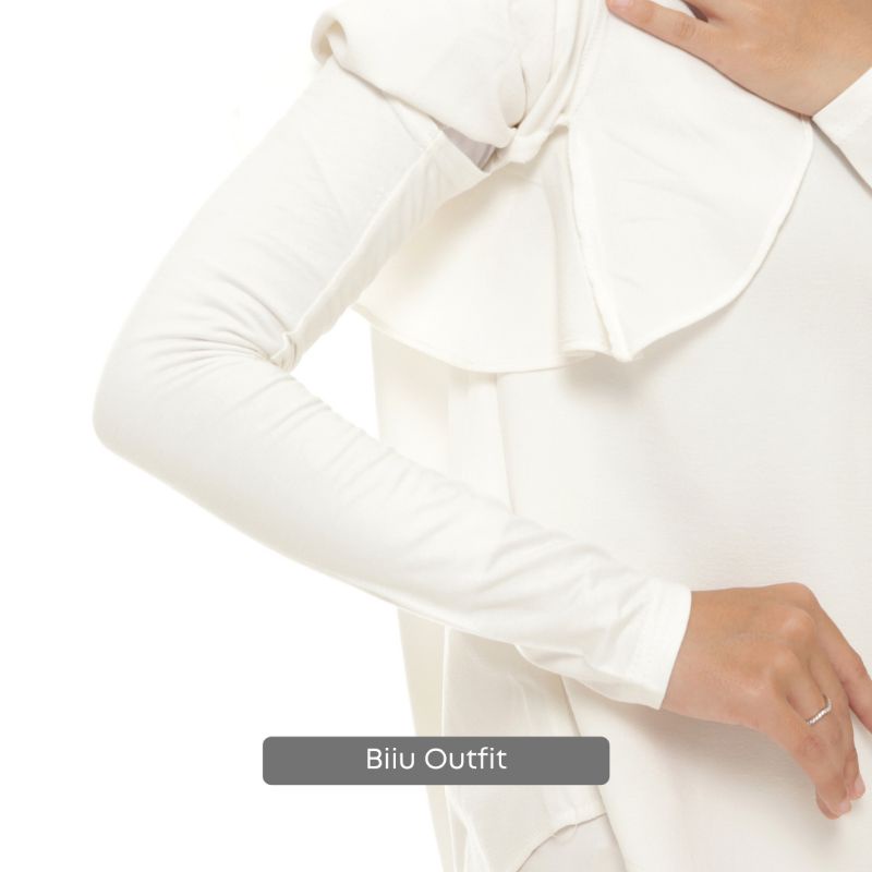 BIIU Manset Bolero Wanita Lengan Panjang | Tangan Sambung Kaos Stretch Ringan Nyaman