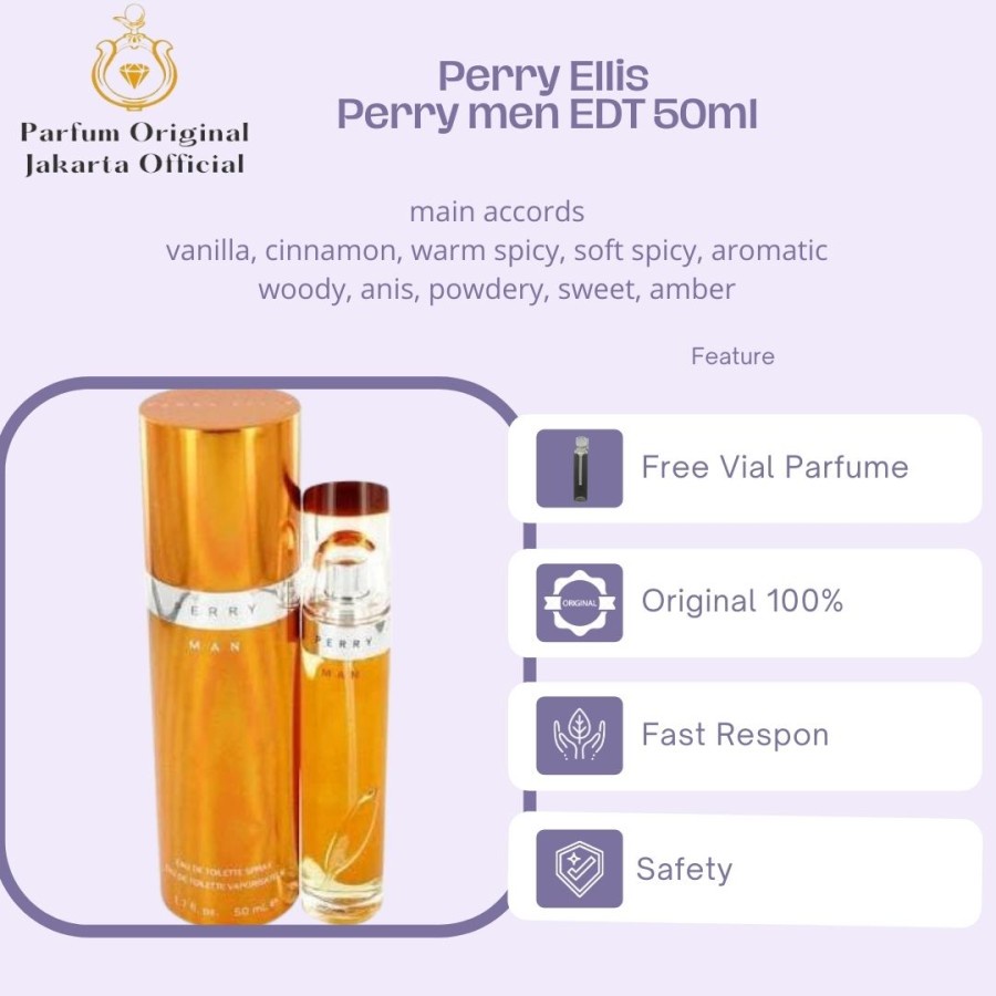 Parfum Parfume Perfume Asli Perawatan Kecantikan Original Import Branded Pria Laki Laki Cowok Perry 